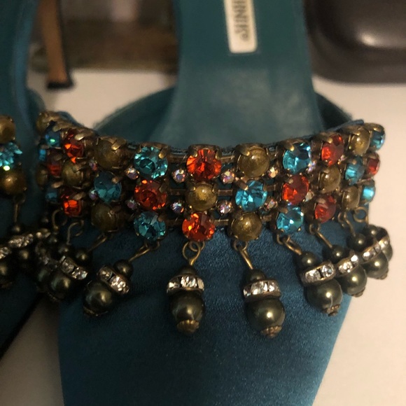 ⬇️$450 MANOLO BLAHNIK embellished d’orsay pump - Picture 4 of 7